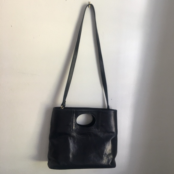 I Fratelli Navy Bule Leather Hand Bag - Picture 1 of 8